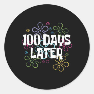 Sticker Rond 100 Jours Plus Tard Chemise 100 Jours De L'Enseign