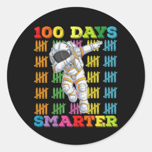 Sticker Rond 100 Jours Smarter Astronaut 100e Jour De L'École