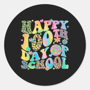 Sticker Rond 100 Jours Smarter Happy 100ème Jour De L'École Tie