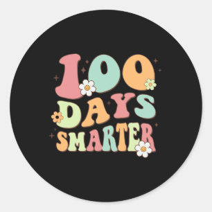 Sticker Rond 100 Jours Smarter Joyeux 100E Jour De L'École Supe
