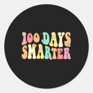 Sticker Rond 100 Jours Smarter Joyeux 100E Jour De L'École Supe