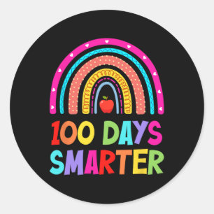 Sticker Rond 100 Jours Smarter Rainbow Joyeux 100ème Jour De L'