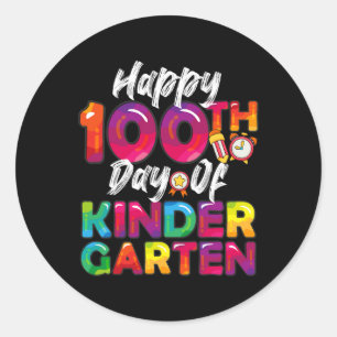 Sticker Rond 100 Jours Tous Étudiants Professeur Joyeux 100E Jo