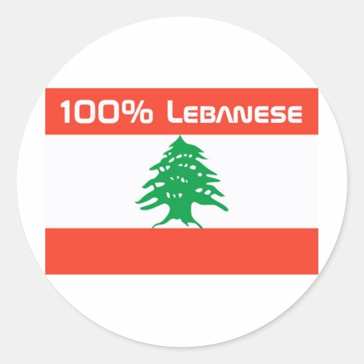Sticker Rond 100% libanais (Devant)