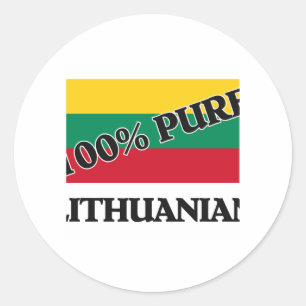STICKER ROND 100 % LITHUANIEN