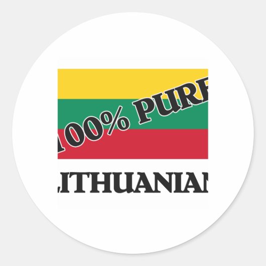 STICKER ROND 100 % LITHUANIEN (Devant)