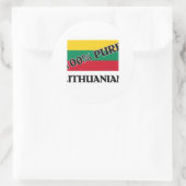 STICKER ROND 100 % LITHUANIEN (Sac)