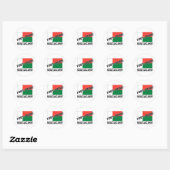 STICKER ROND 100% MALAGASIE (Feuille)