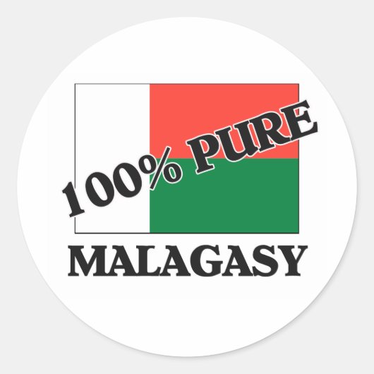 STICKER ROND 100% MALAGASIE (Devant)