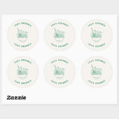 Sticker Rond 100% Organic Baking Flowers (Feuille)