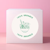 Sticker Rond 100% Organic Baking Flowers