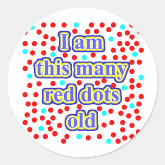 Sticker Rond 100 points rouges vieux