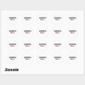 Sticker Rond 100 pour cent Ninja (Feuille)