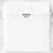Sticker Rond 100 pour cent Ninja (Sac)