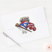 Sticker Rond 100% puertoricain (Enveloppe)