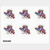 Sticker Rond 100% puertoricain (Feuille)