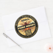 Sticker rond 100% pur Honey QR Code Classic (Enveloppe)