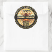 Sticker rond 100% pur Honey QR Code Classic (Sac)