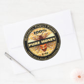 Sticker Rond 100% Pure Honey Bee Lable (Enveloppe)