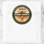 Sticker Rond 100% Pure Honey Bee Lable (Sac)