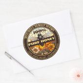 Sticker Rond 100% Pure Honey Bee Lable (Enveloppe)