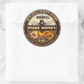 Sticker Rond 100% Pure Honey Bee Lable (Sac)