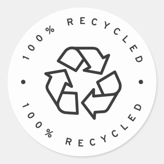 Sticker Rond 100 % recyclé (Devant)