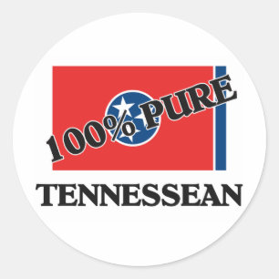 Sticker Rond 100% Tennessean