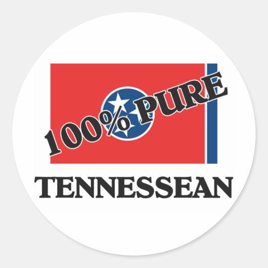 Sticker Rond 100% Tennessean (Devant)