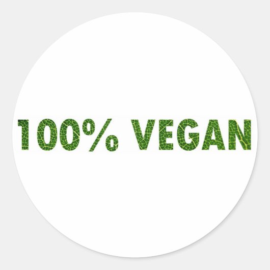 Sticker Rond 100% Vegan (Devant)