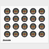 Sticker Rond 100 year celebration black history month 2026 (Feuille)