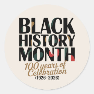 Sticker Rond 100 year celebration black history month 2026