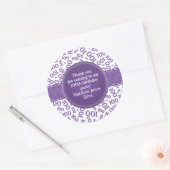 Sticker Rond 100e anniversaire Motif violet/blanc (Enveloppe)