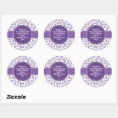 Sticker Rond 100e anniversaire Motif violet/blanc (Feuille)