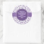 Sticker Rond 100e anniversaire Motif violet/blanc (Sac)
