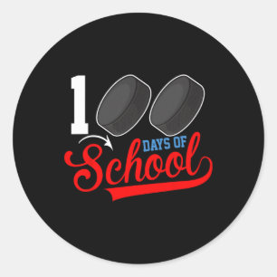 Sticker Rond 100E Jour De Hockey Scolaire 100 Jours De Sport Sc