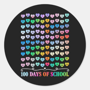 Sticker Rond 100e Jour De L'Enseignant 100 Jours Numéros De Mat