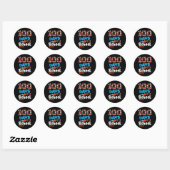 Sticker Rond 100e jour d'école (Feuille)