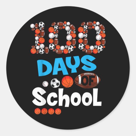 Sticker Rond 100e jour d'école (Devant)