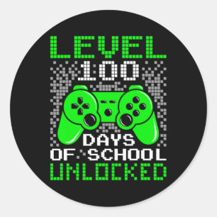 Sticker Rond 100E Jour D'École Enfants Niveau 100 Jours D'École