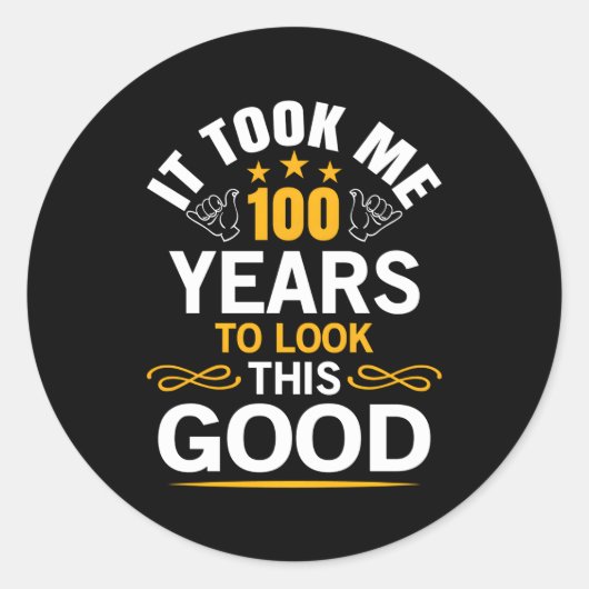 Sticker Rond 100E M'A Pris 100 (Devant)