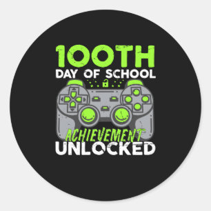 Sticker Rond 100ème Jour De Jeux Scolaires 100 Jours Joueur Sma