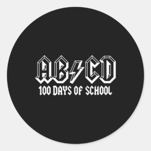 Sticker Rond 100ème Jour D'Enseignants Scolaires Enfants Enfant