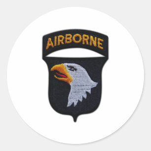 Sticker Rond 101e ABN Airborne hurlant Aigles Veterans LRRP