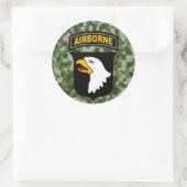 Sticker Rond 101e division aéroportée (Sac)