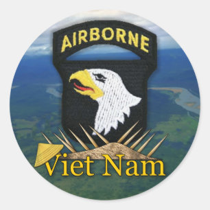 Sticker Rond 101e division aéroportée anciens combattants vietn