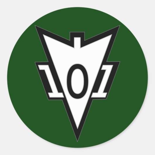 Sticker Rond 101e division aéroportée Refaire le patch de poche (Devant)