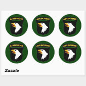 Sticker Rond 101e division aéroportée SSI (Feuille)