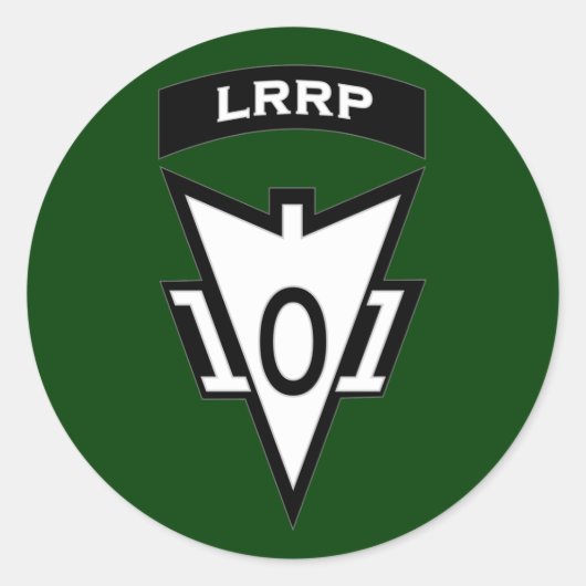 Sticker Rond 101e rustine de poche LRRP embarquée (Devant)