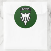 Sticker Rond 101e rustine de poche LRRP embarquée (Sac)